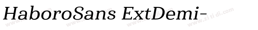 HaboroSans ExtDemi字体转换